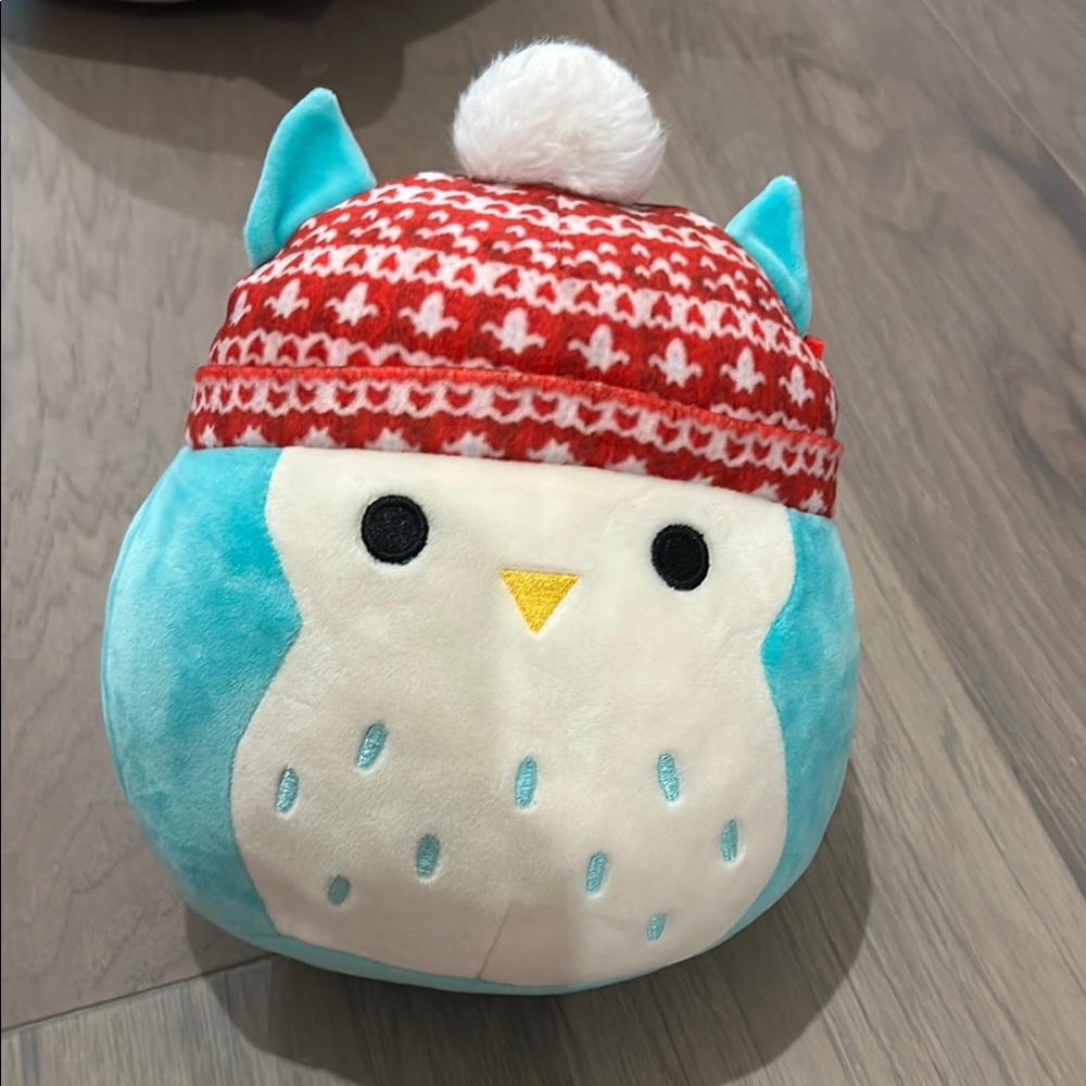 Squishmallows Owl Plush with Red and Blue